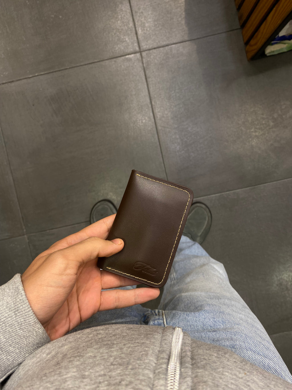 Brown leather wallet