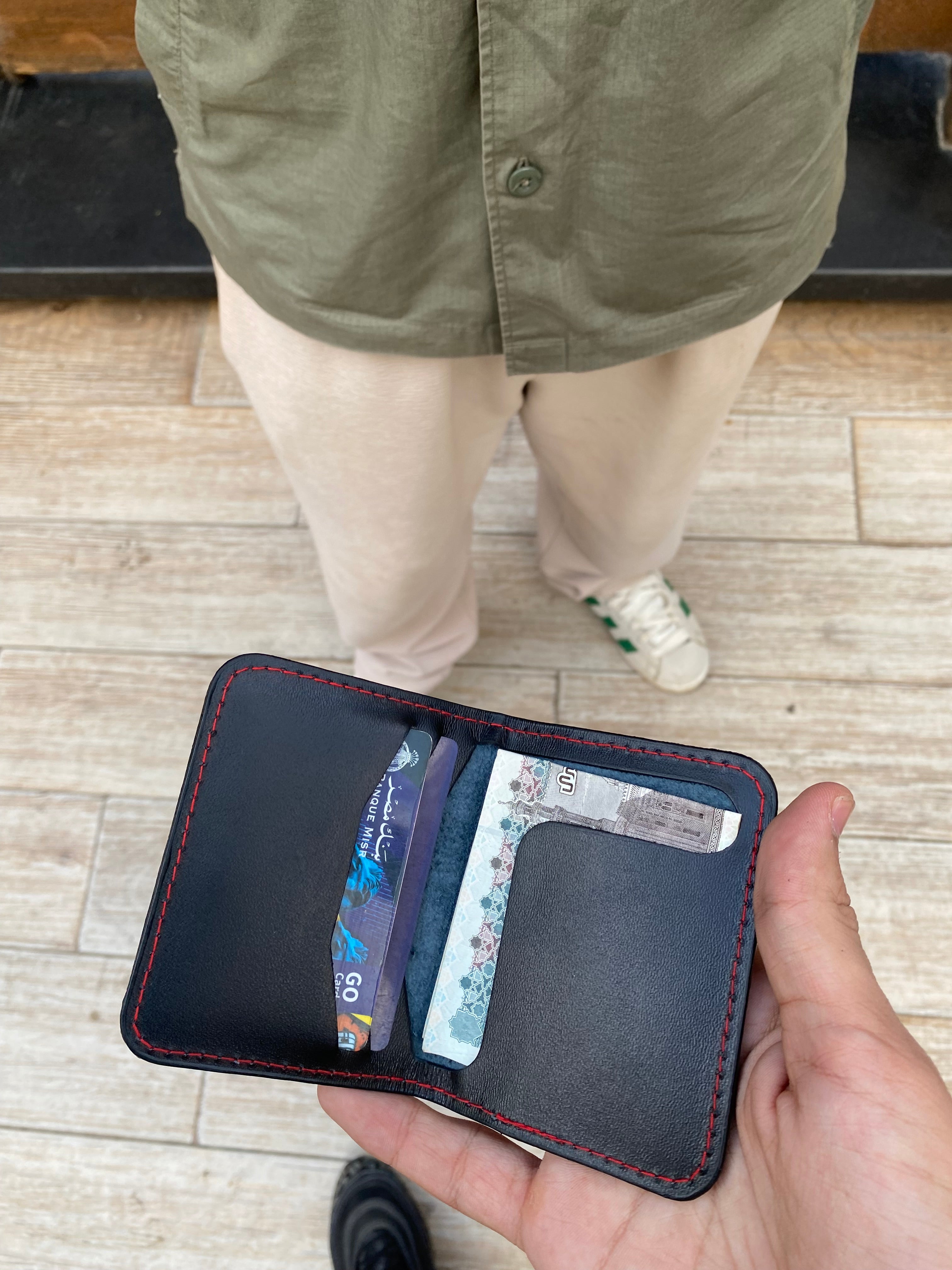Black leather wallet