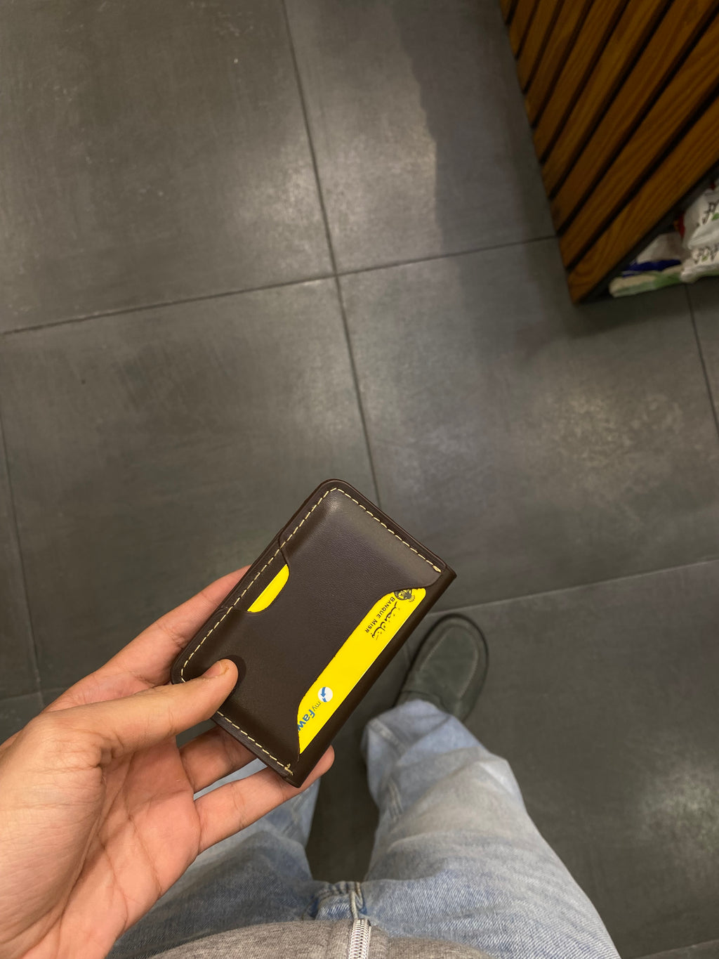 Brown leather wallet