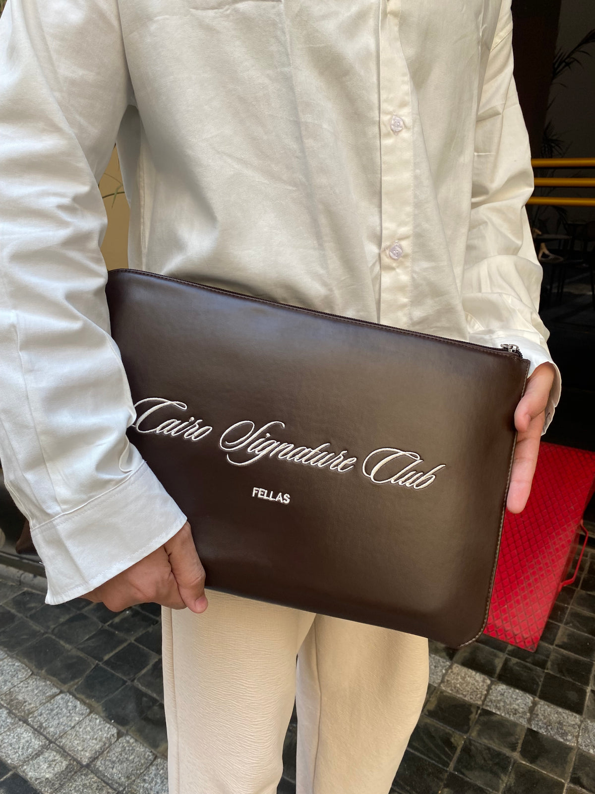 Brown Leather Sleeve