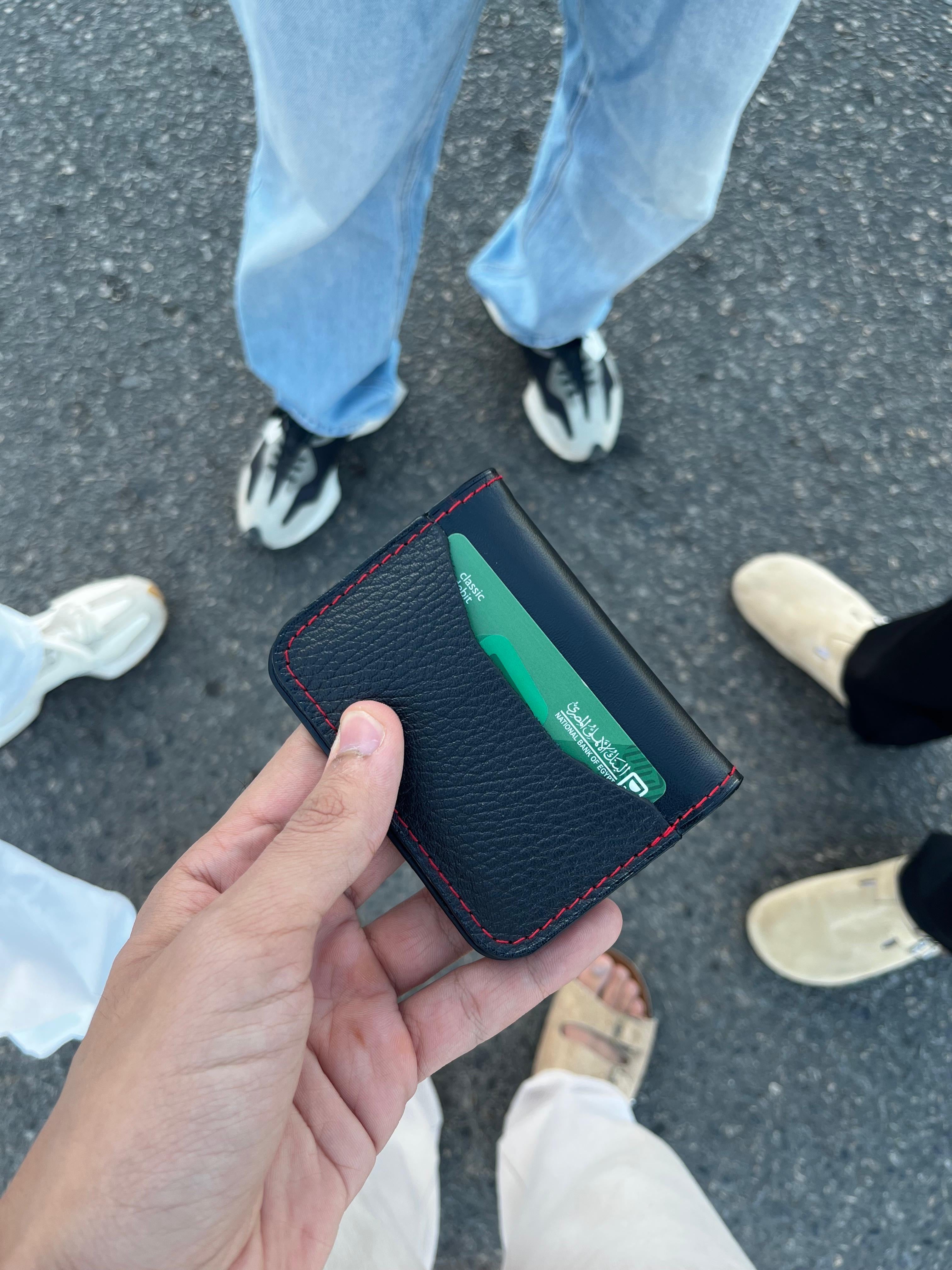 Black leather wallet