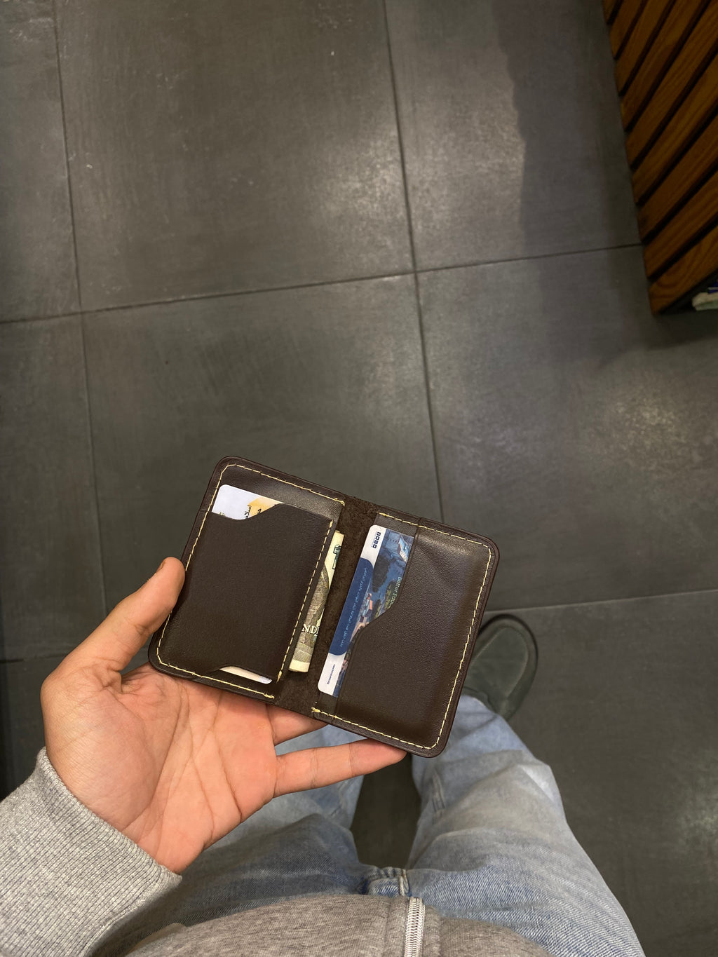 Brown leather wallet