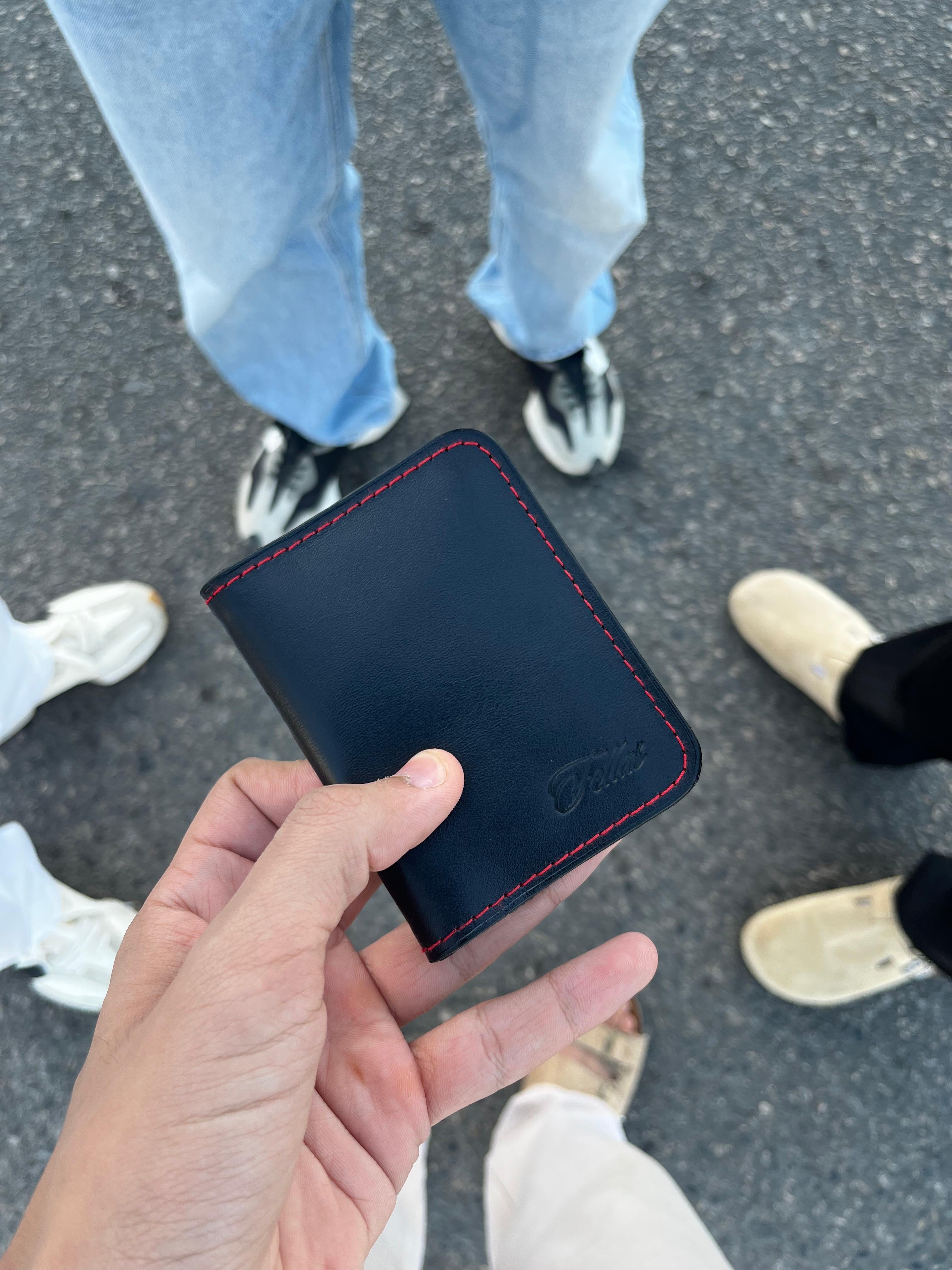Black leather wallet