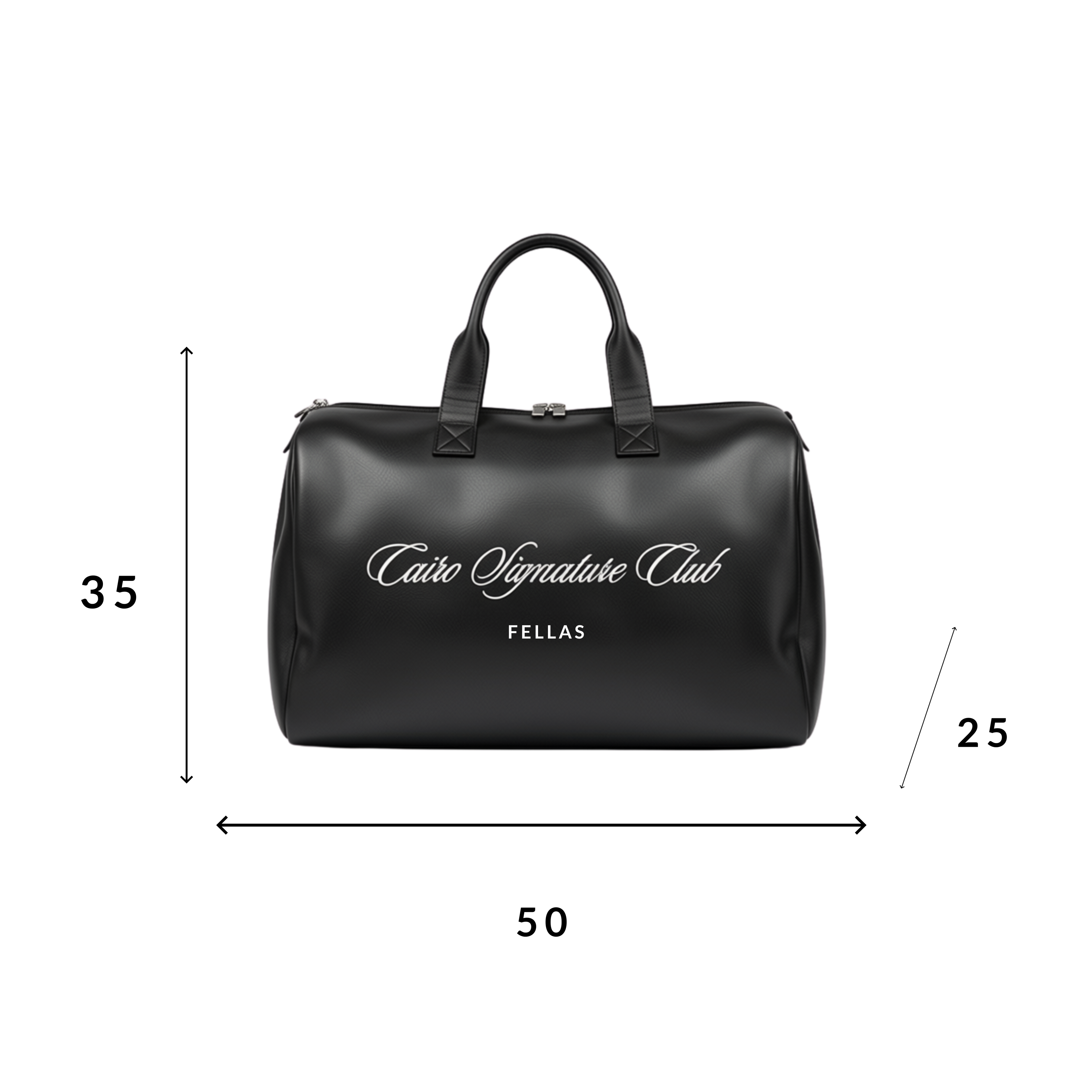 Black leather bag
