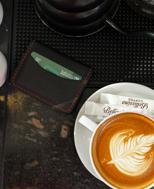 Black leather wallet