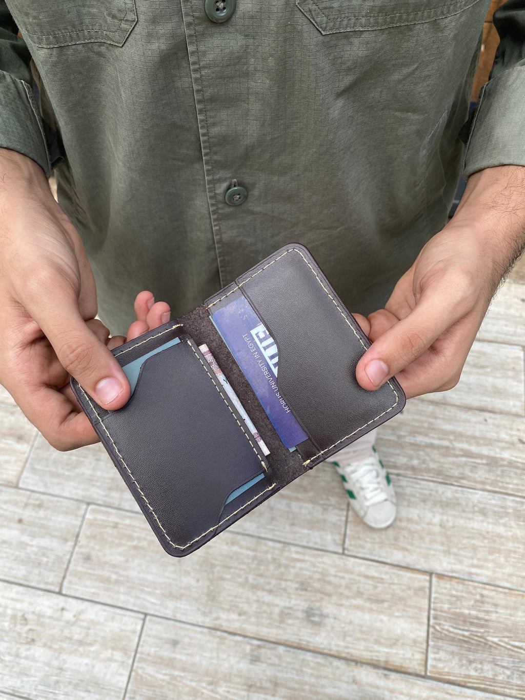 Brown leather wallet