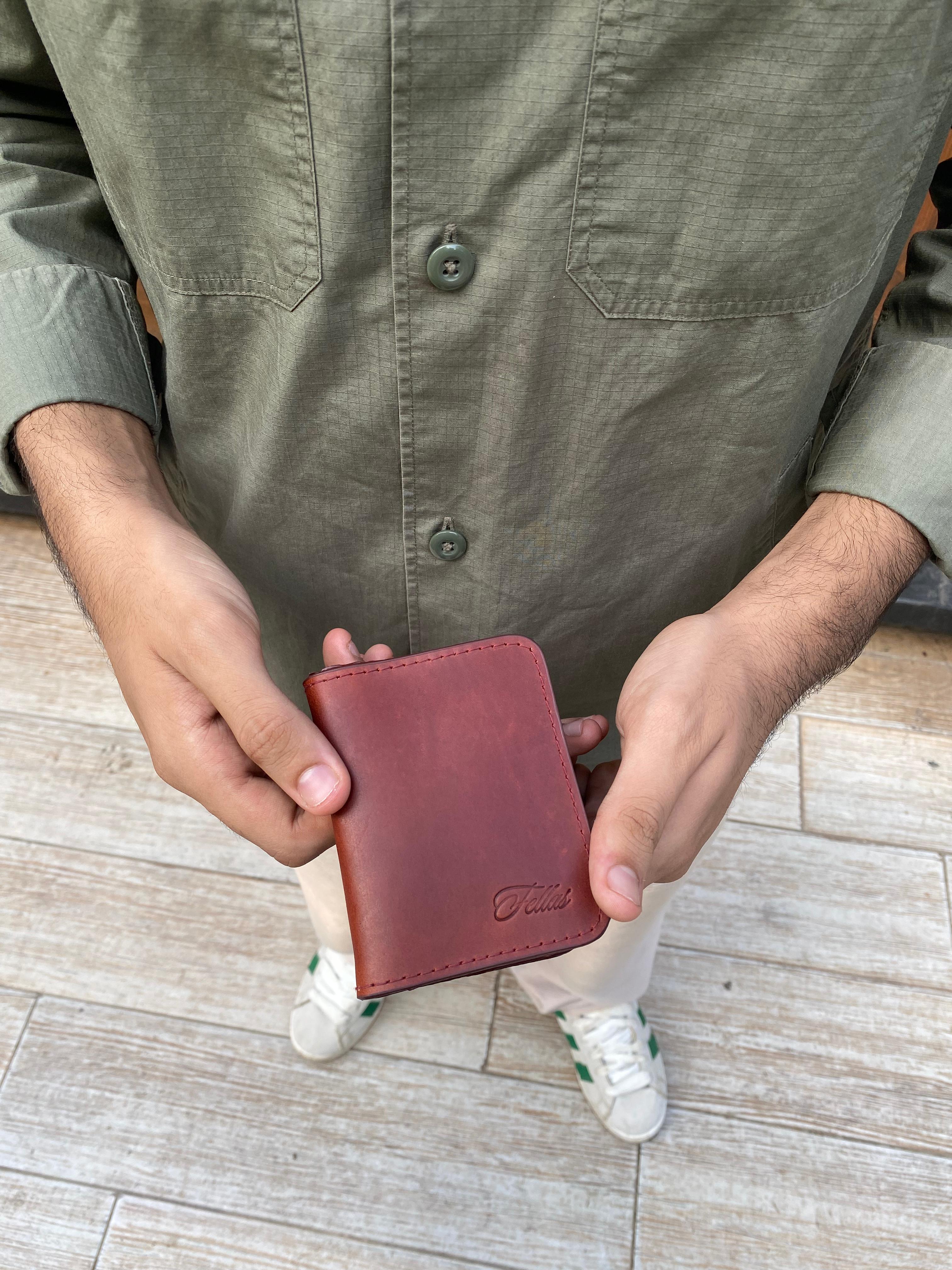 Burgundy leather wallet