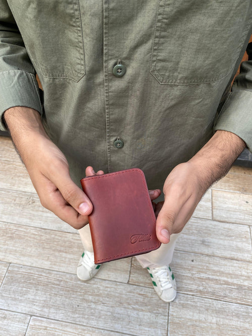 Burgundy leather wallet
