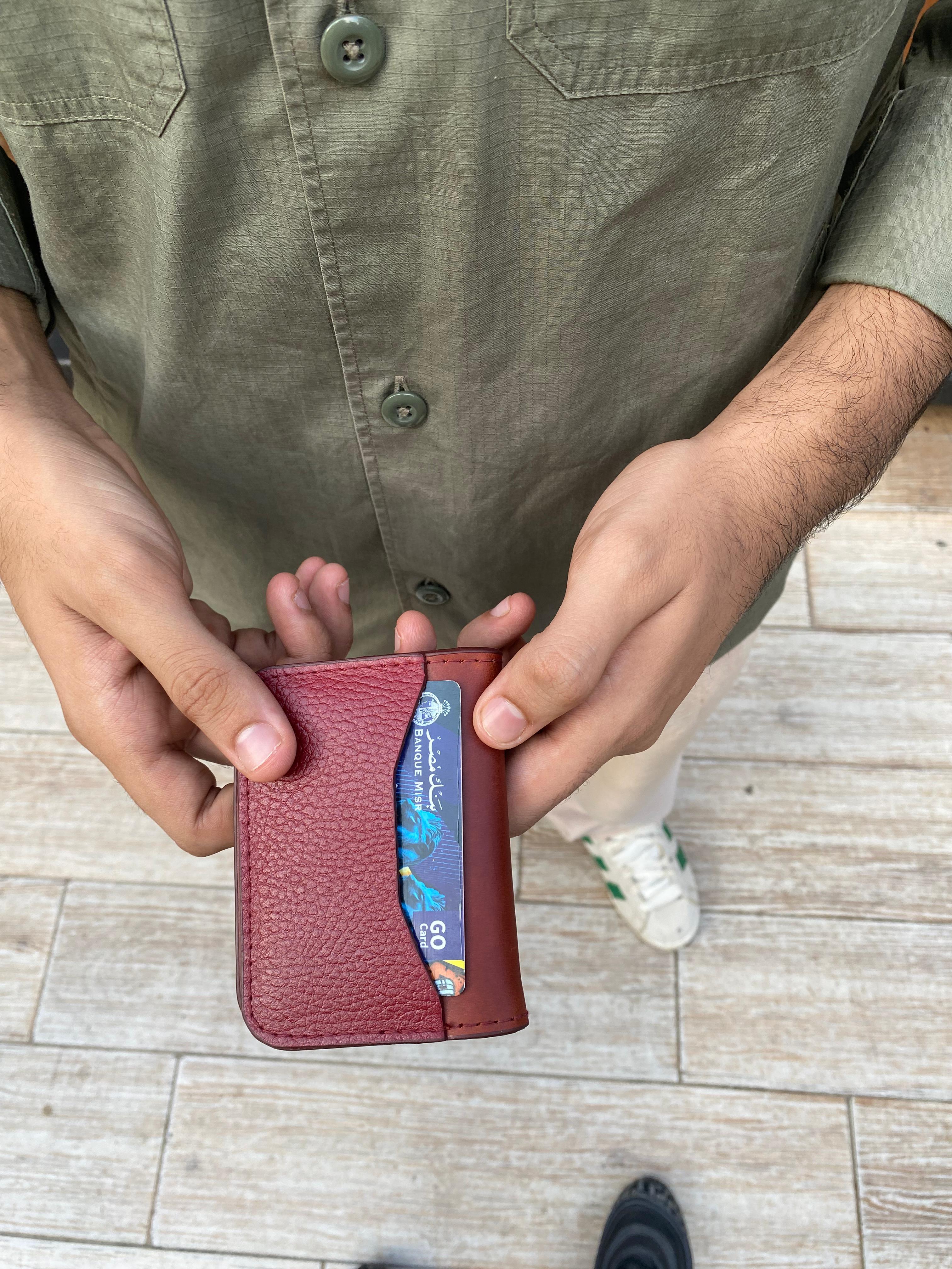 Burgundy leather wallet