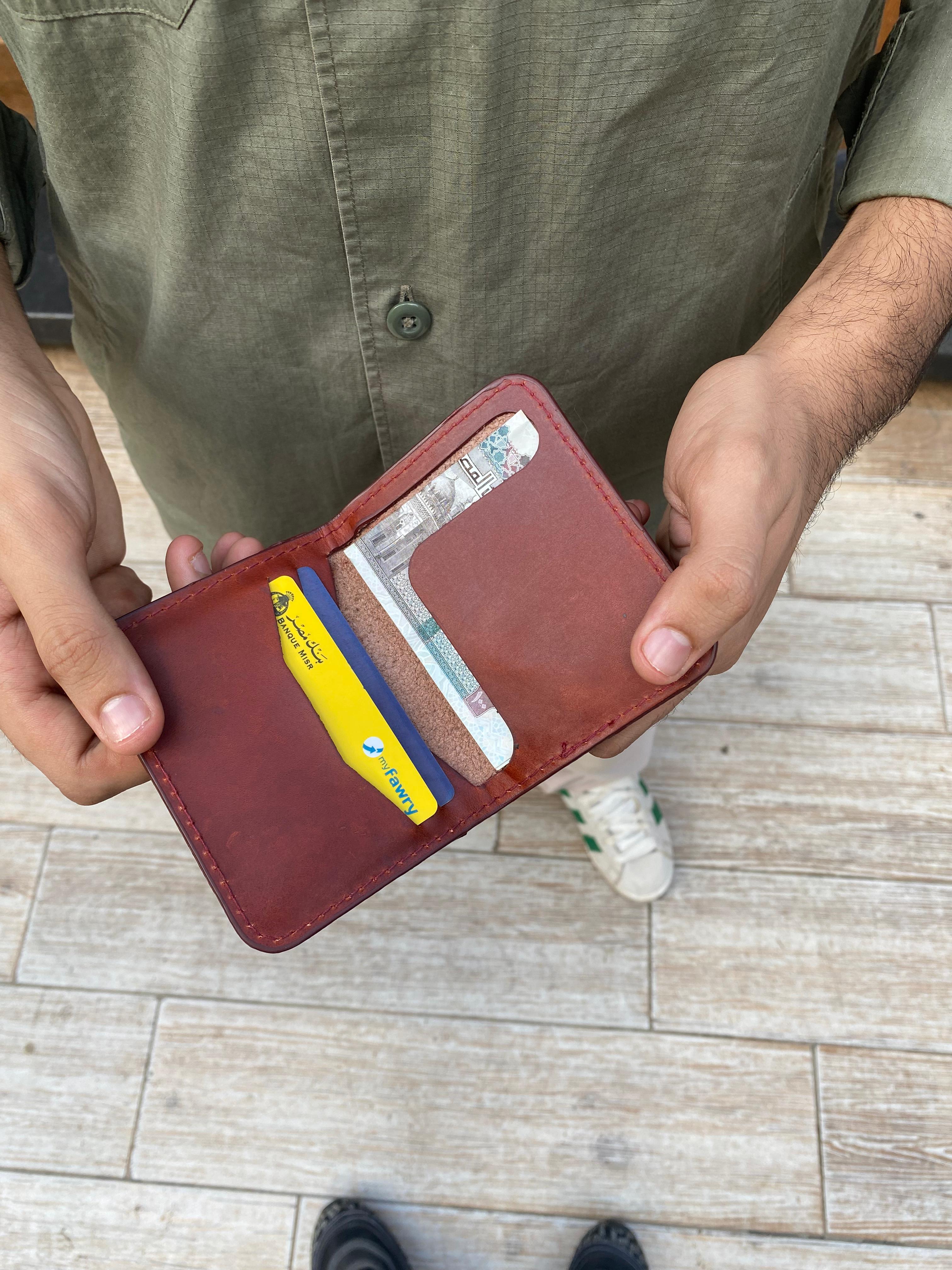 Burgundy leather wallet