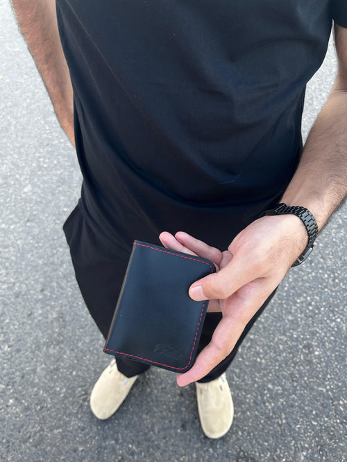 Black leather wallet