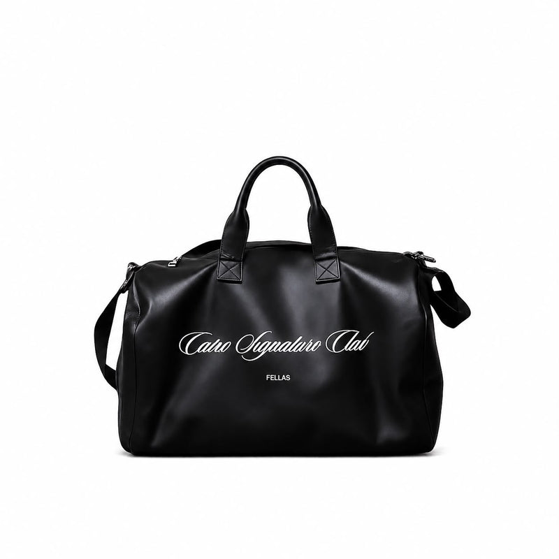 Black leather bag