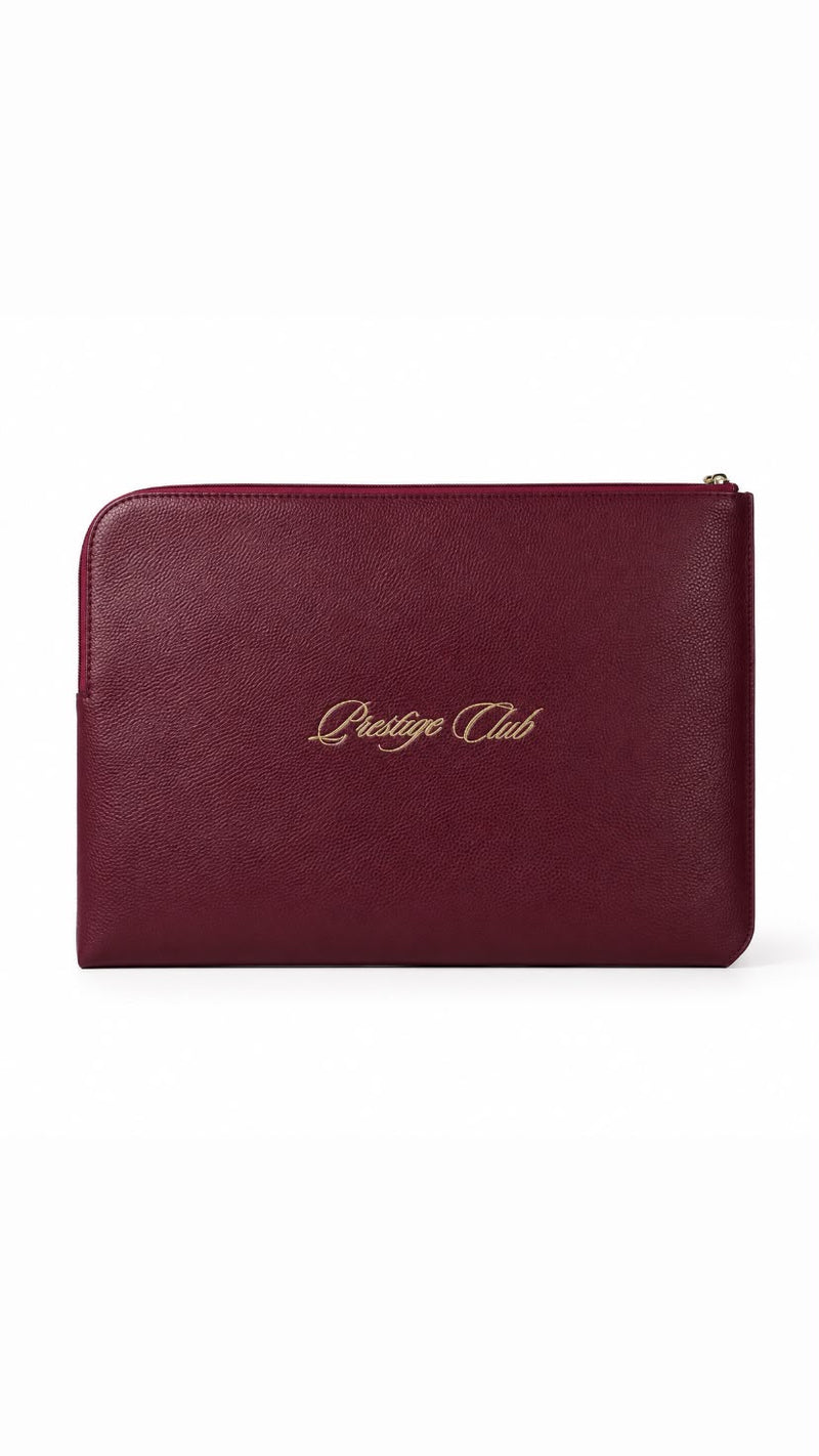 Textured Burgundy Leather Sleeve