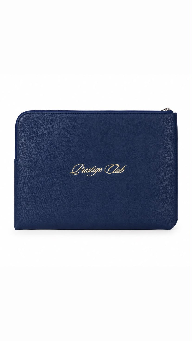 Textured Navy Leather Sleeve