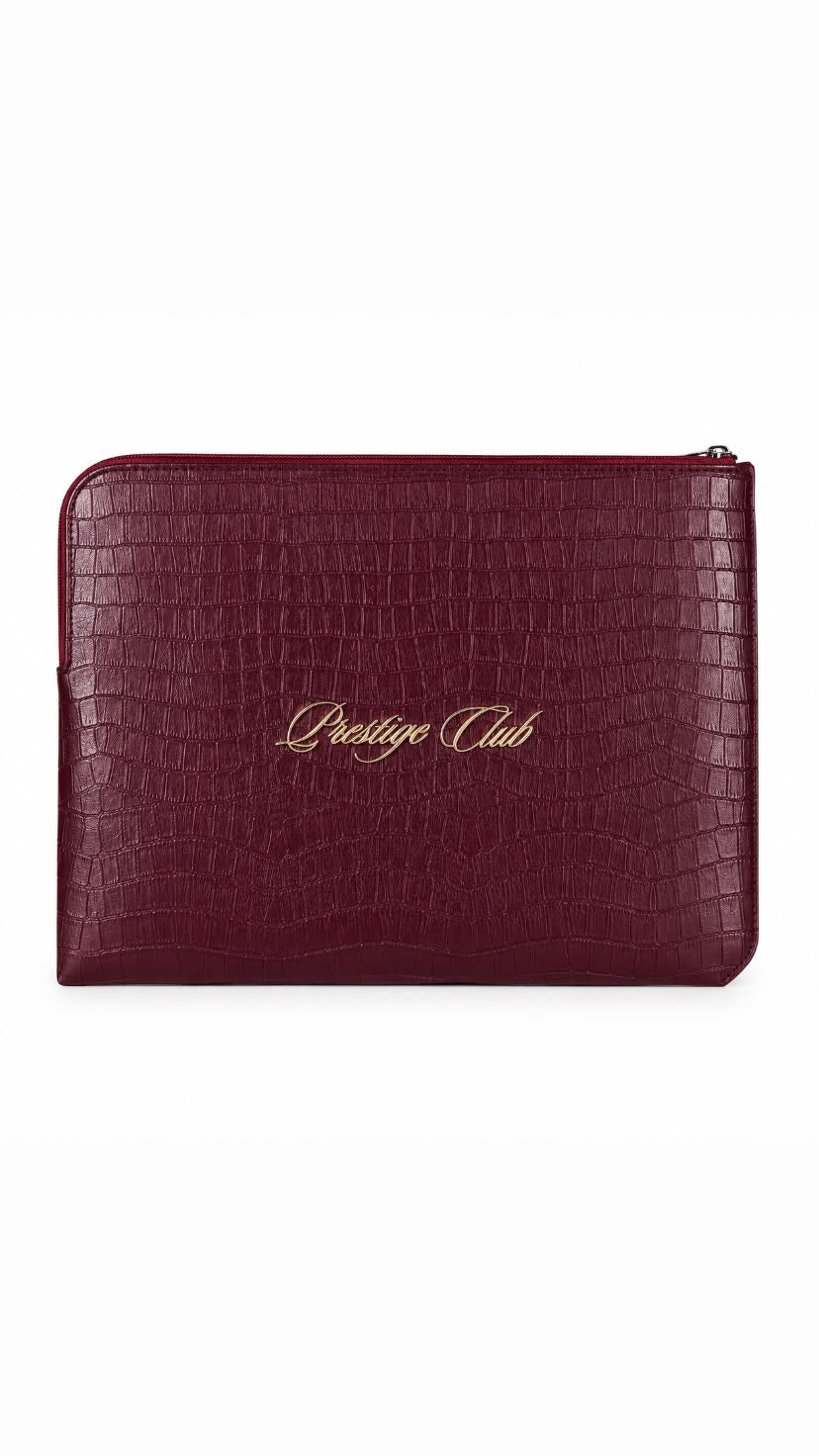 Buegundy Croc Laptop Sleeve