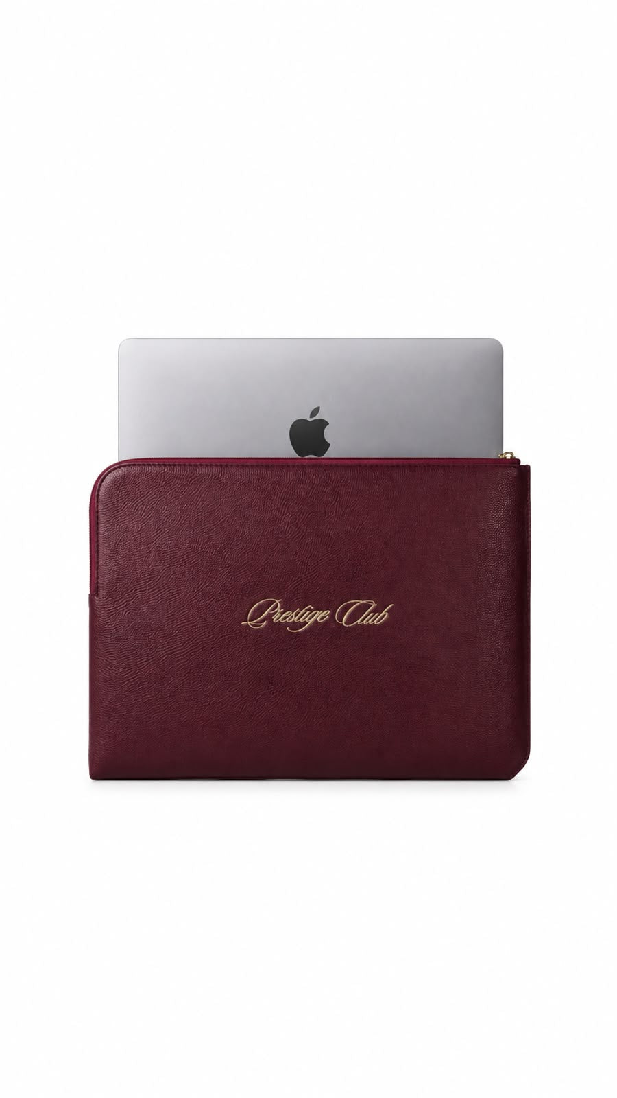 Textured Burgundy Leather Sleeve
