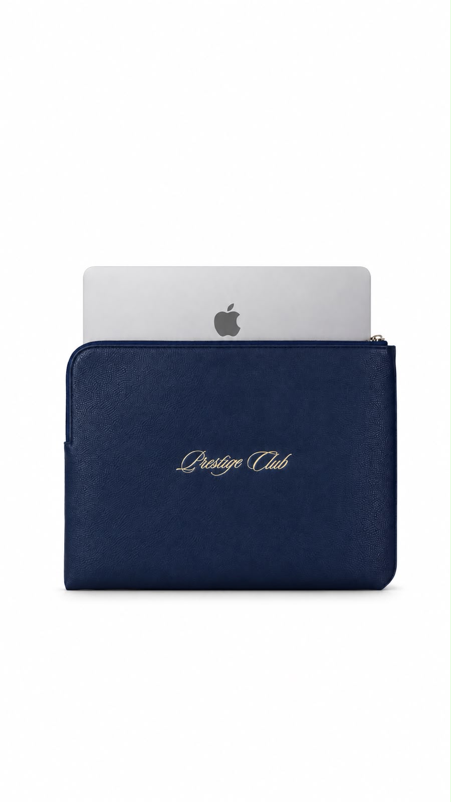 Textured Navy Leather Sleeve